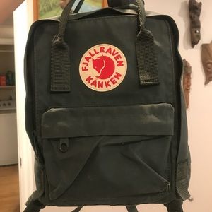 Green Fjallraven mini backpack